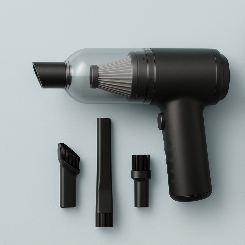 Mini Aspirador Portátil 9000 – Recarregável USB para Carro e Casa, Limpeza a Seco e Úmida