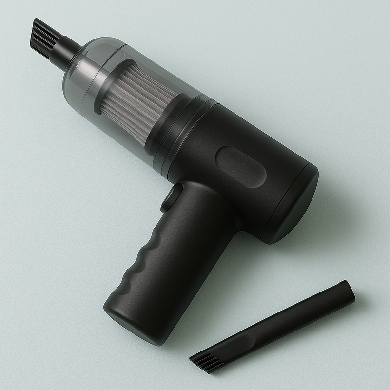 Mini Aspirador Portátil 9000 – Recarregável USB para Carro e Casa, Limpeza a Seco e Úmida