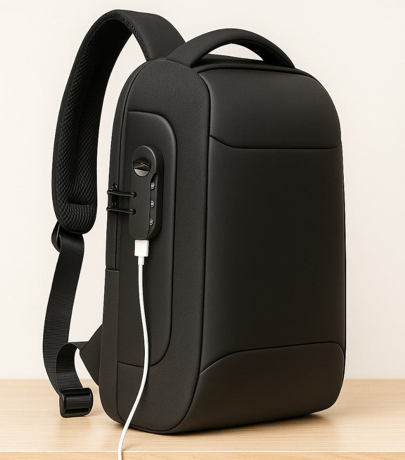 Bolsa Masculina Multifuncional com USB – Antifurto, Impermeável, para Ombro ou Peito