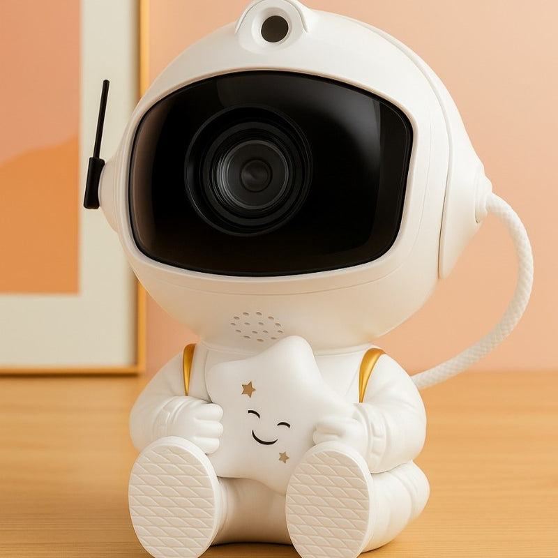 Projetor Estelar Astronauta com Luz LED – Luminária Galáxia para Teto