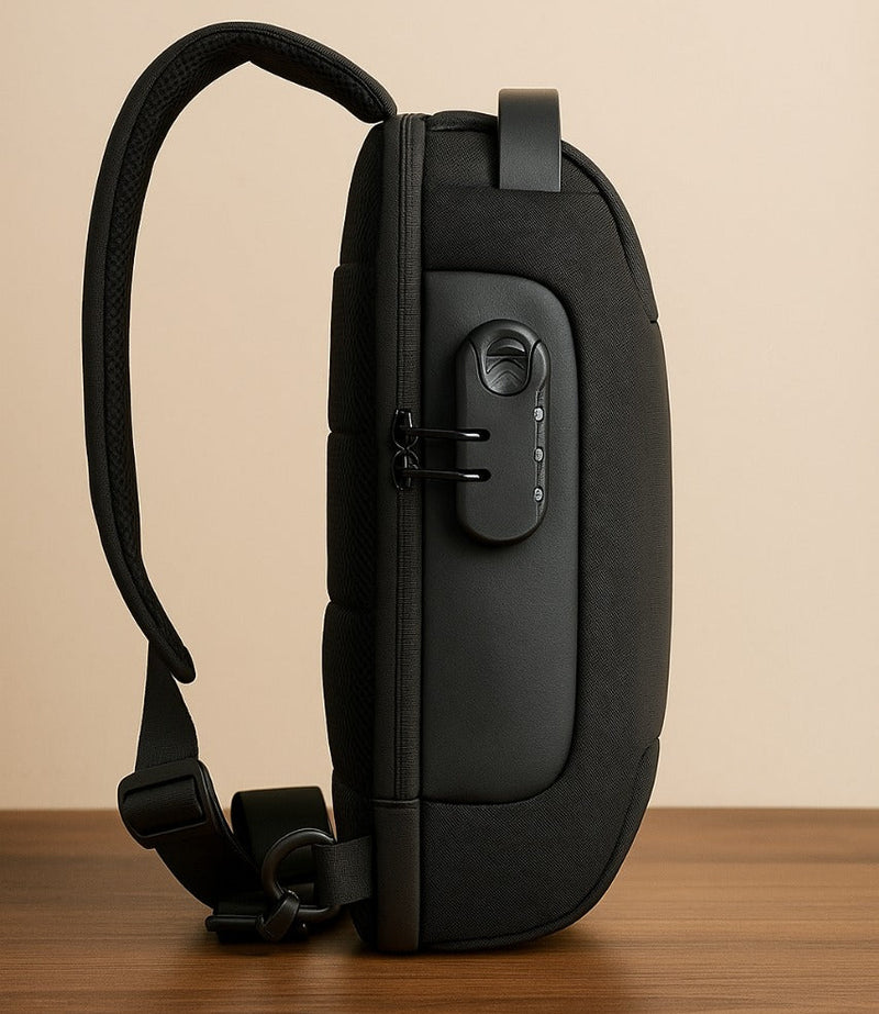 Bolsa Masculina Multifuncional com USB – Antifurto, Impermeável, para Ombro ou Peito