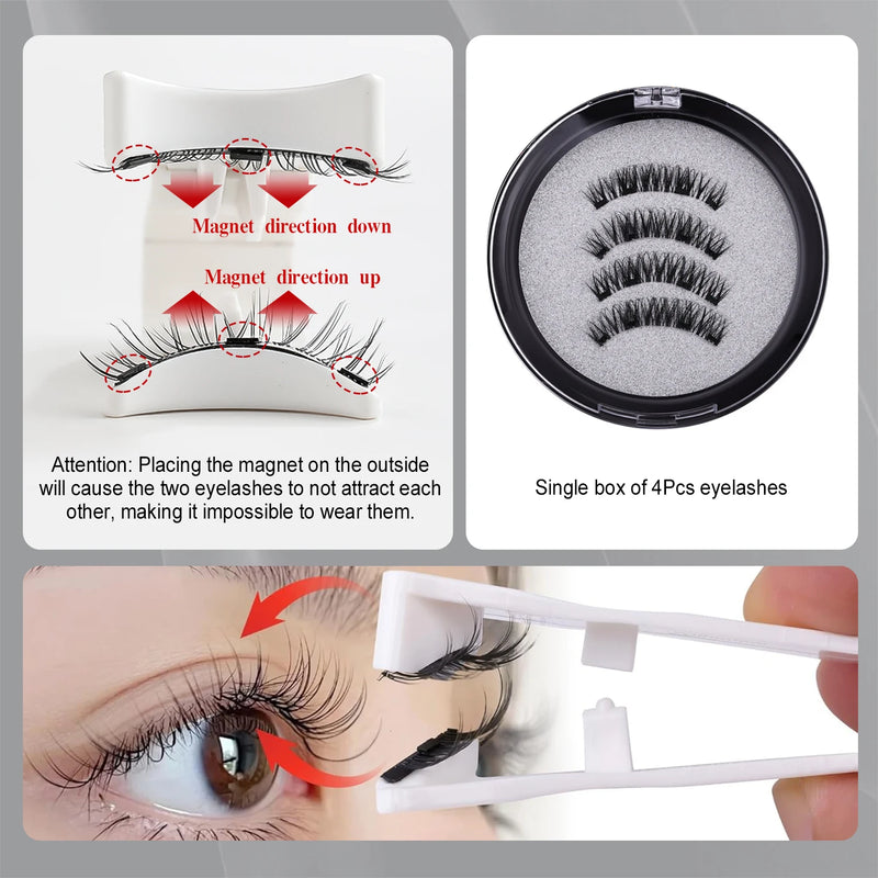Cílios Magnéticos com Aplicador – Reutilizáveis, Naturais e Sem Cola