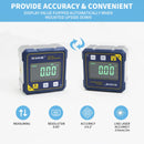 Medidor de Ângulo Digital SHAHE com Laser Duplo – Inclinômetro Magnético 4 Lados Recarregável para Nivelamento