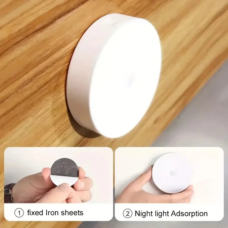Luminária Noturna LED com Sensor de Movimento – Sem Fio para Quarto, Escada, Armário e Decoração