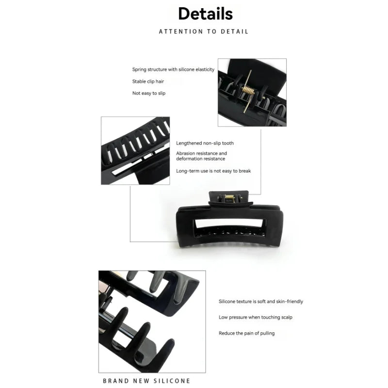 Presilhas Femininas em Silicone – Clipes Antiderrapantes com Design Geométrico e Alta Fixação