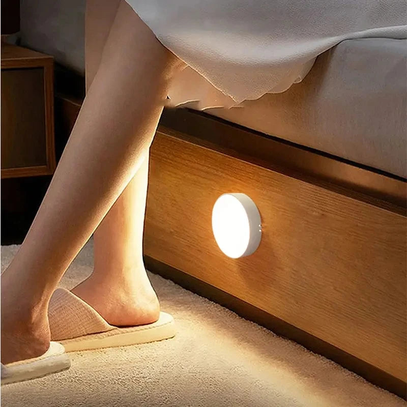 Luminária Noturna LED com Sensor de Movimento – Sem Fio para Quarto, Escada, Armário e Decoração